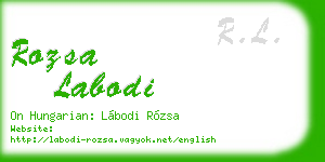 rozsa labodi business card