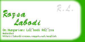 rozsa labodi business card